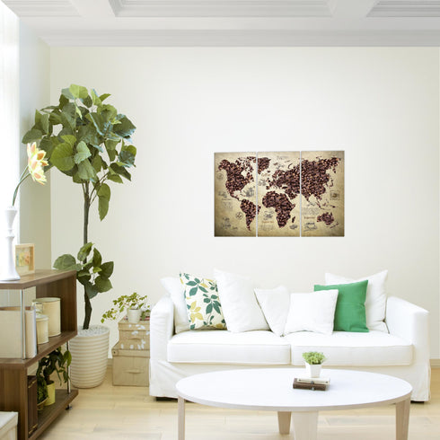 Wandbilder Wohnzimmer XXL Küche Kaffee Moderne Bilder Weltkarte